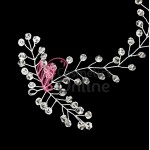 Accesoriu modern pentru decor par WED08RR Argintiu cu cristale de 30cm + 2 Agrafe Accesoriu modern pentru decor par WED08RR Argintiu cu cristale de 30cm + 2 Agrafe
